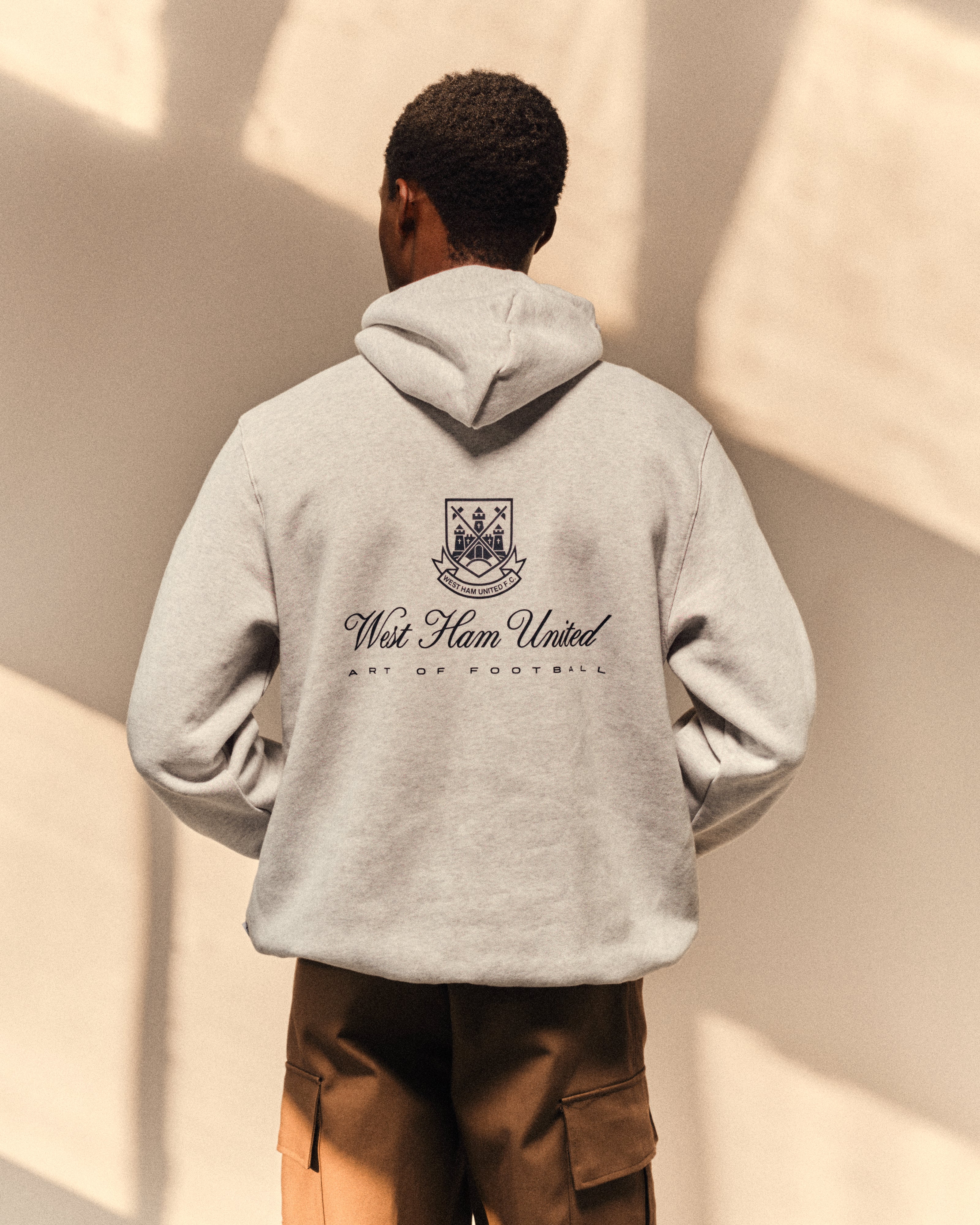 ART OF x West Ham Heritage Hoodie | Grey Printed Football Sweat