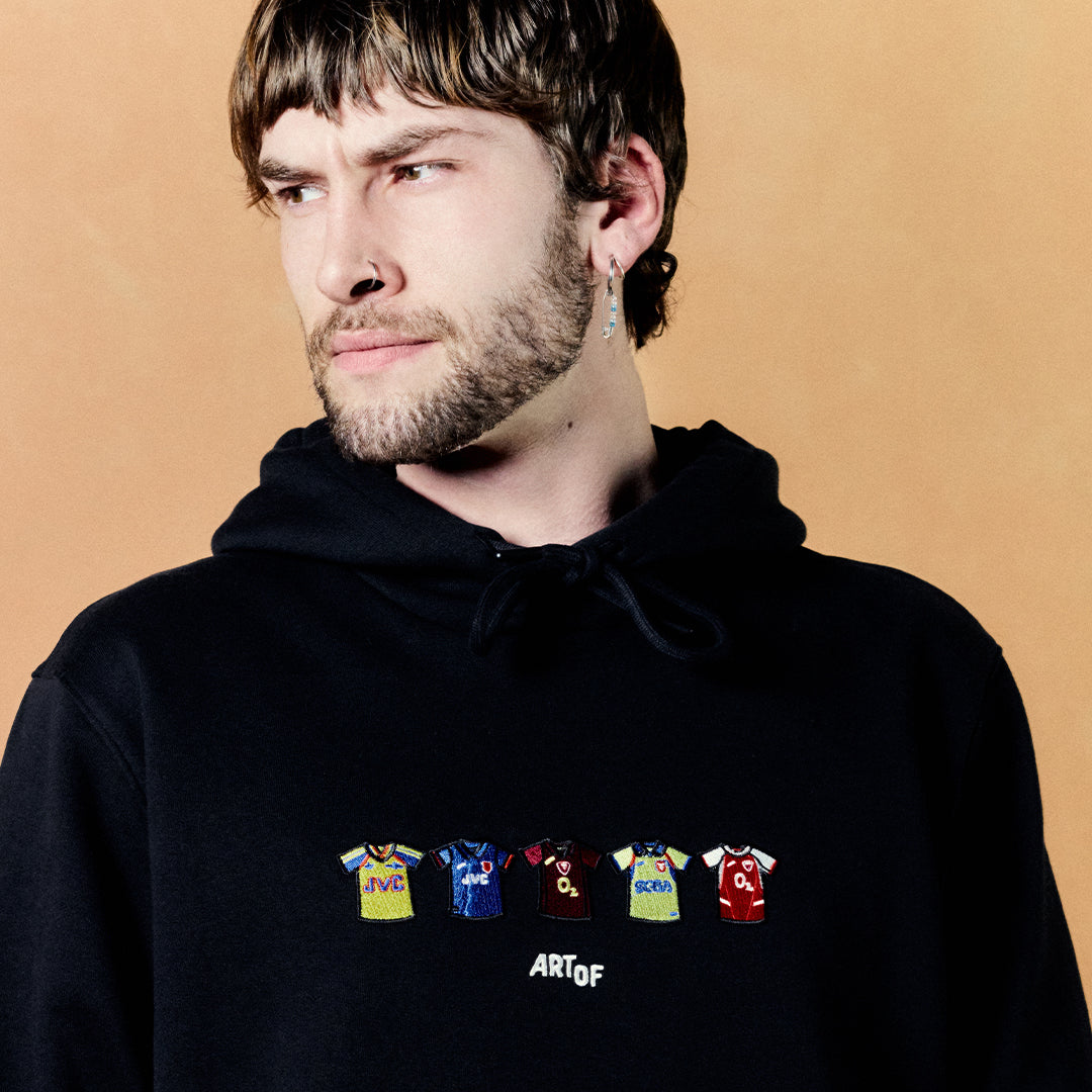 ART OF x AFC Embroidered Classics Black Hoodie | Football Sweat