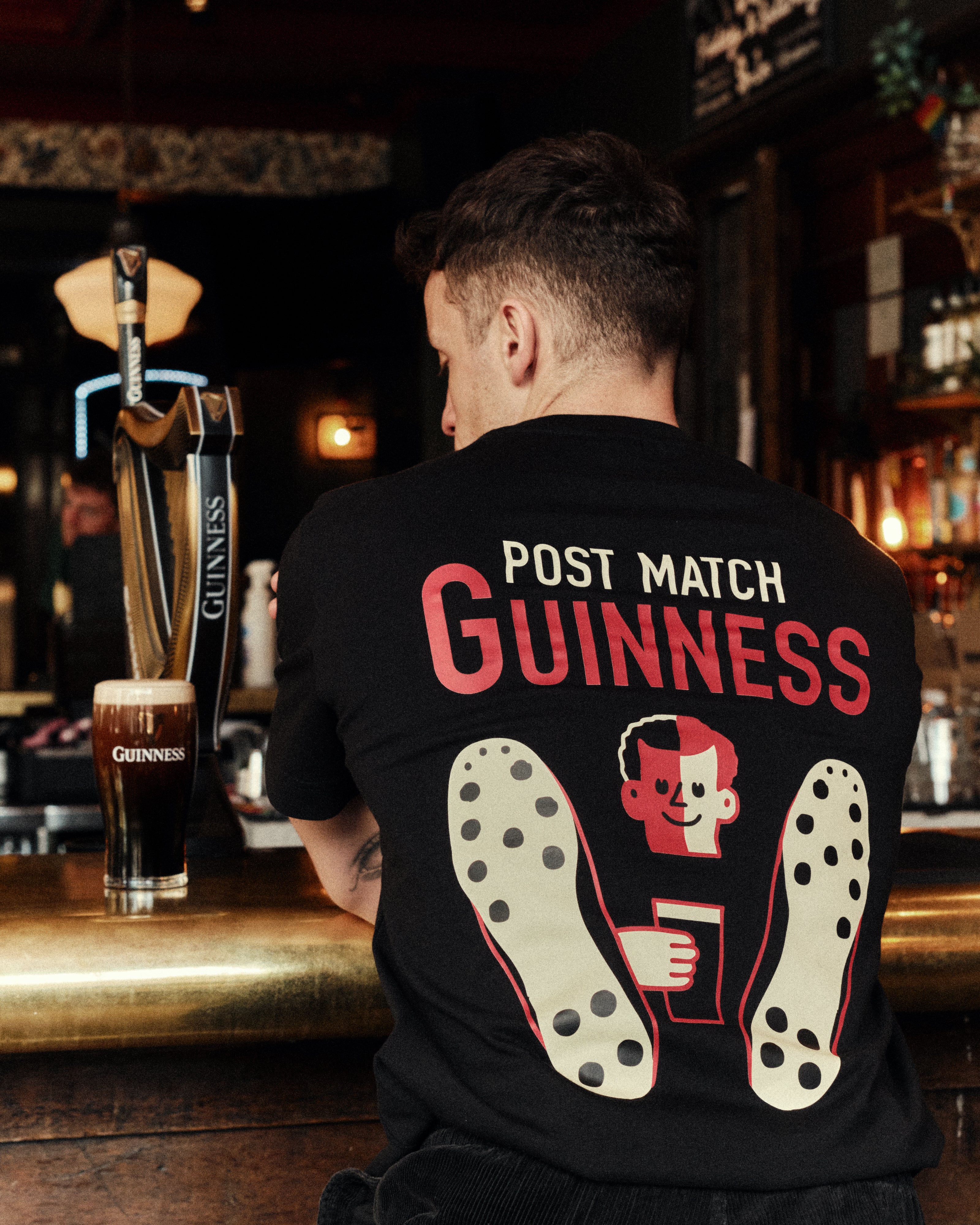 AOF X Guinness Post Match Guinness Tee | Black | Art Of Football