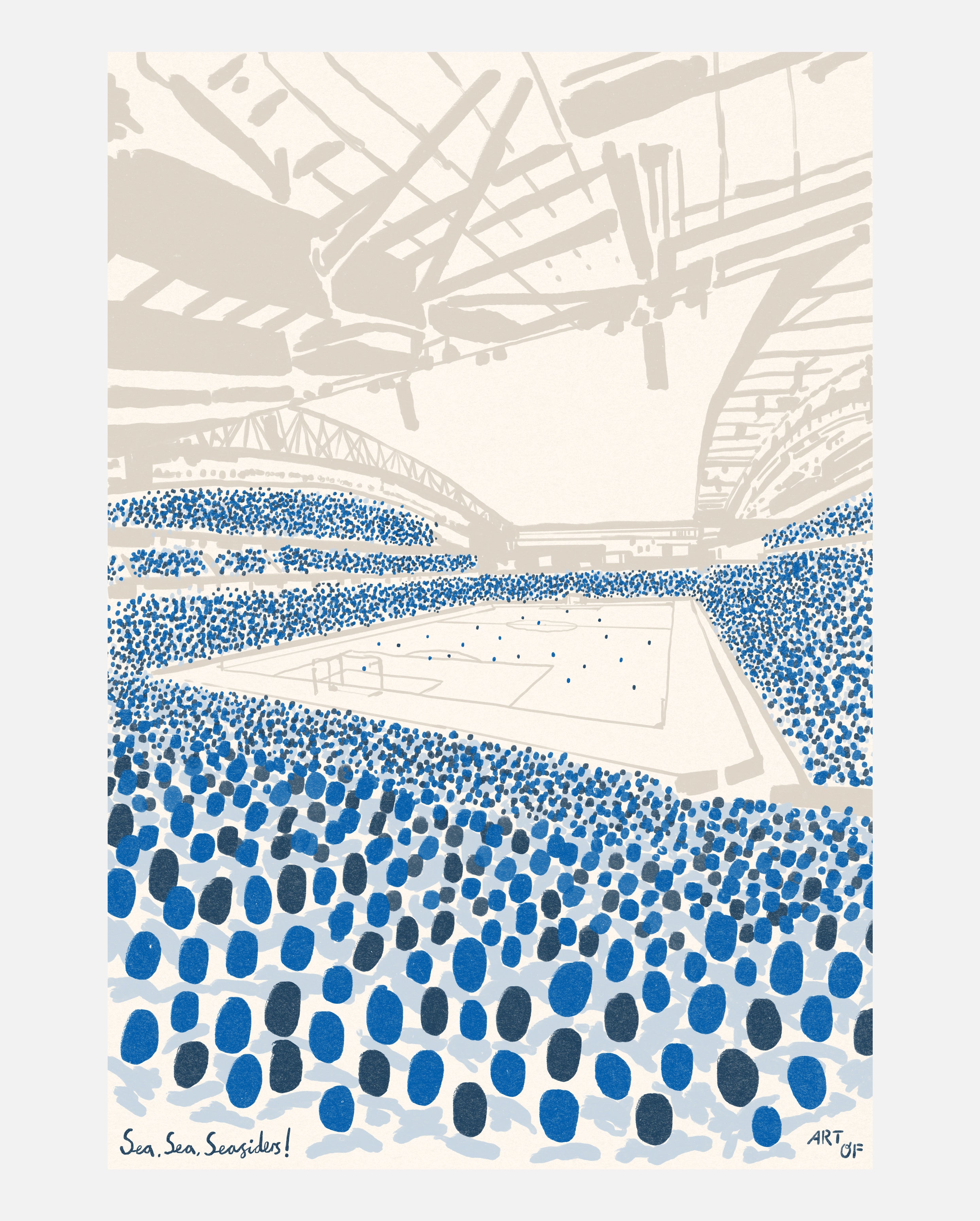 ART OF x Brighton 12th Man Framed Football Print | BHAFC Wall Art