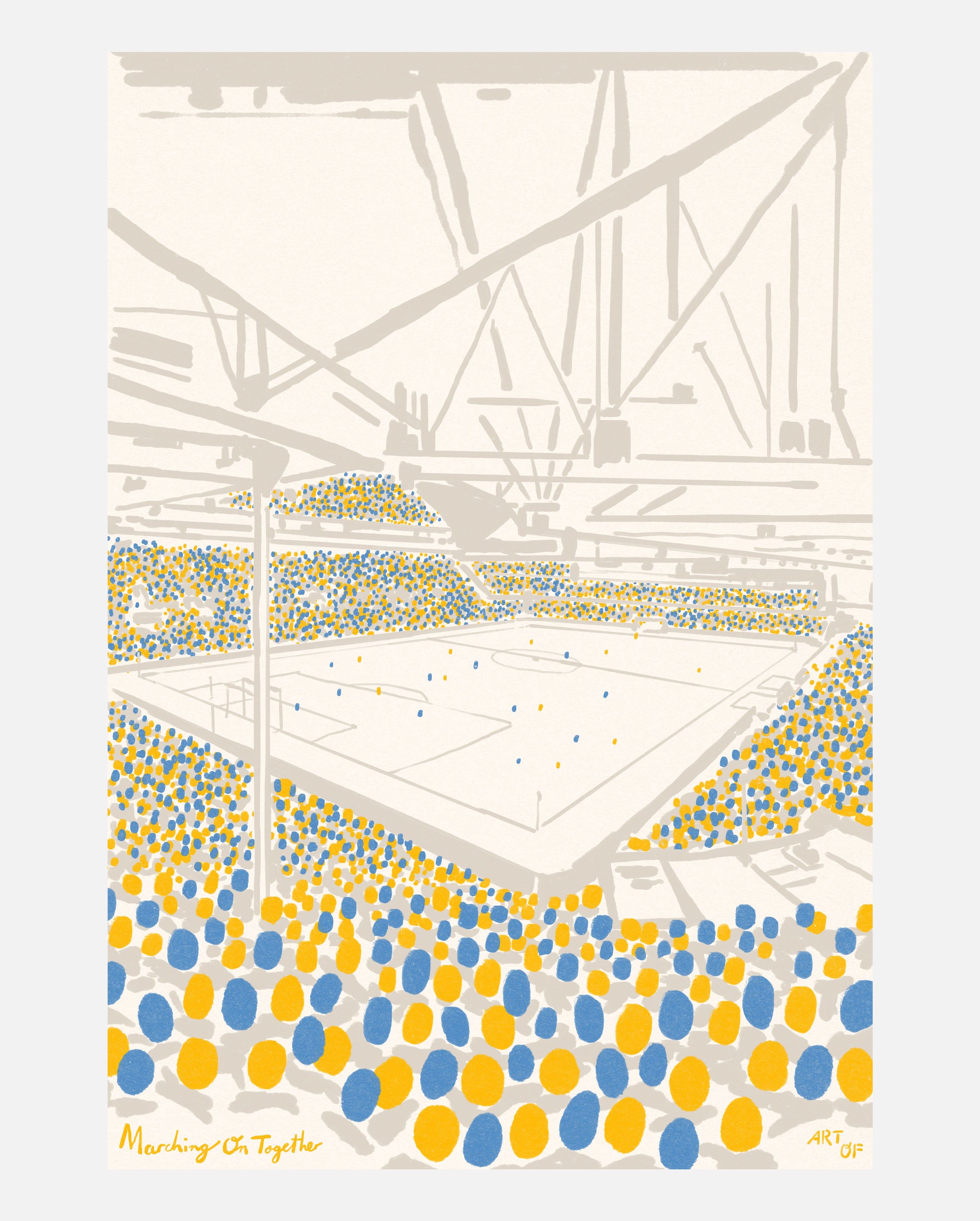 ART OF x Leeds United 12th Man Framed Football Print | LUFC Wall Art