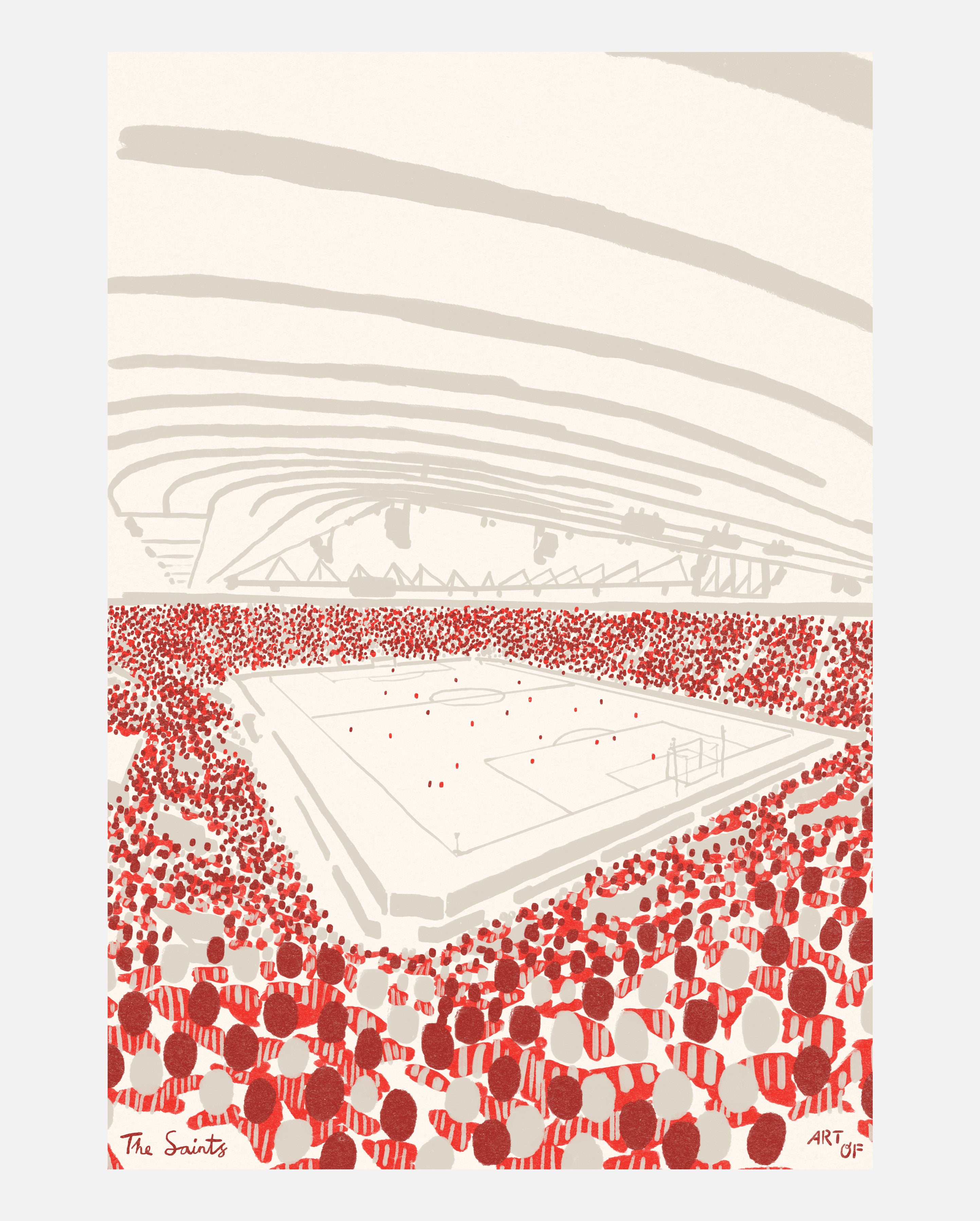 ART OF x Southampton 12th Man Framed Football Print | SFC Wall Art