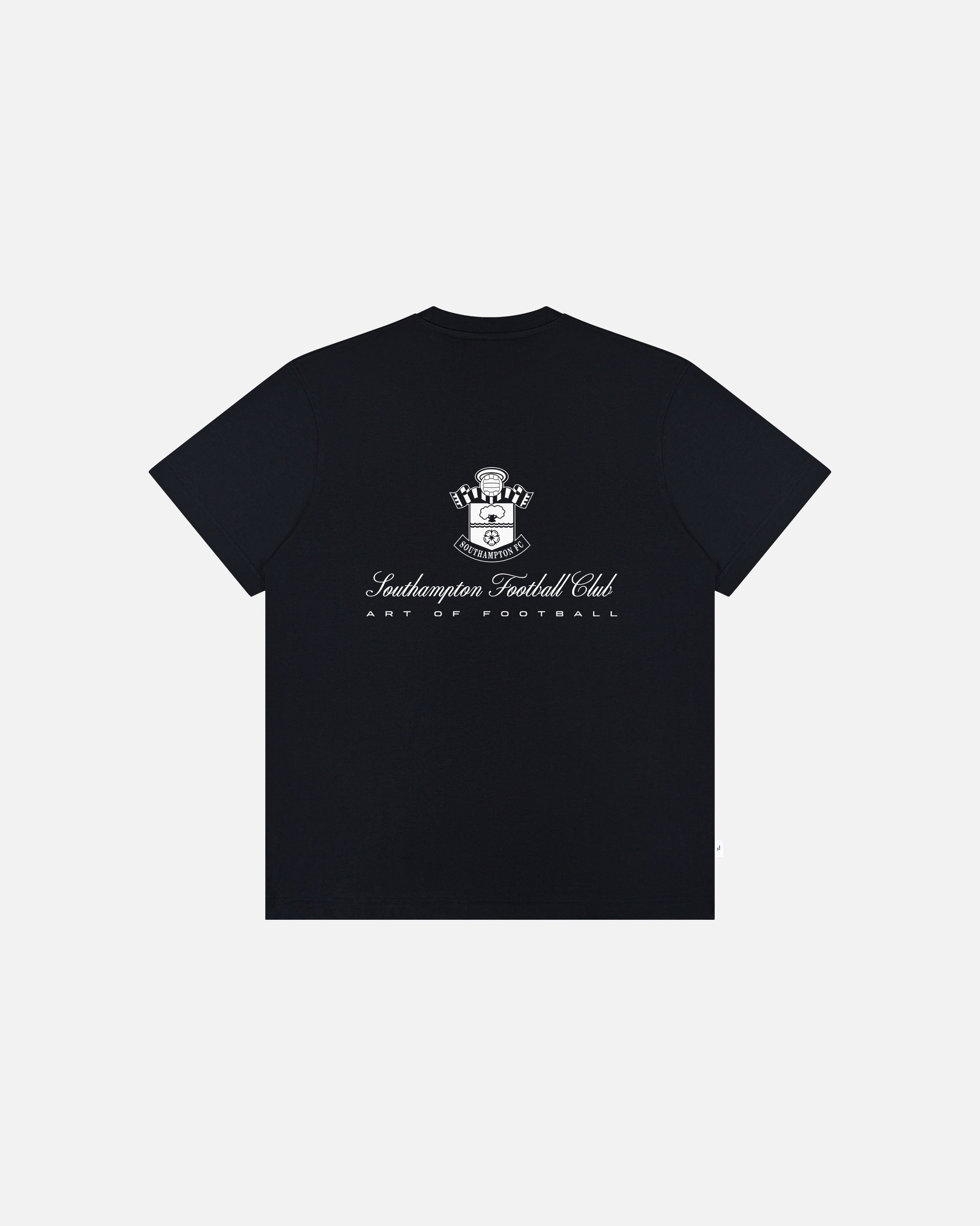 ART OF x Southampton Heritage Tee | Black Graphic Football T-shirt