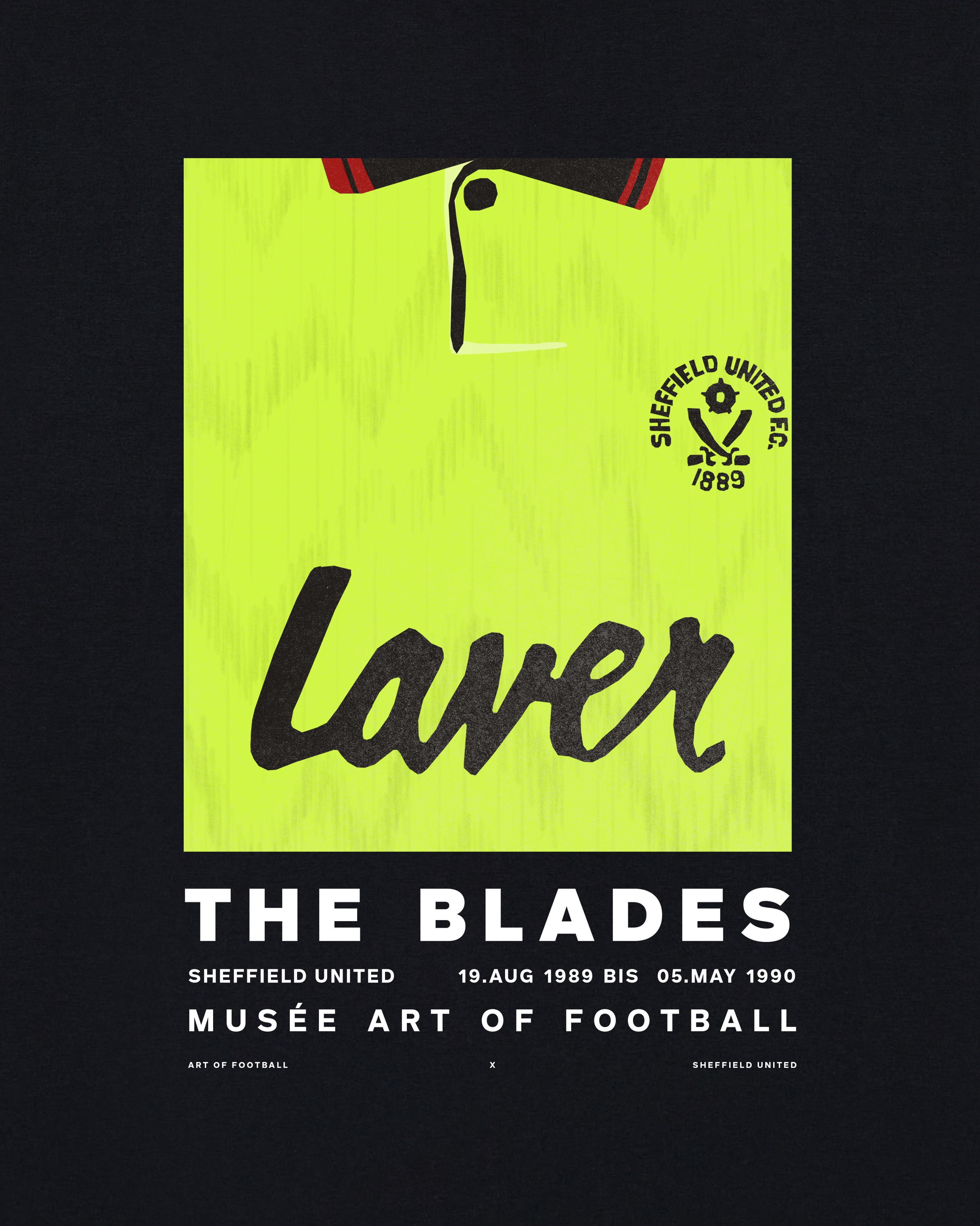 AOF Blades 89/90 Away Printed Tee | Black T-shirt | Art of Football