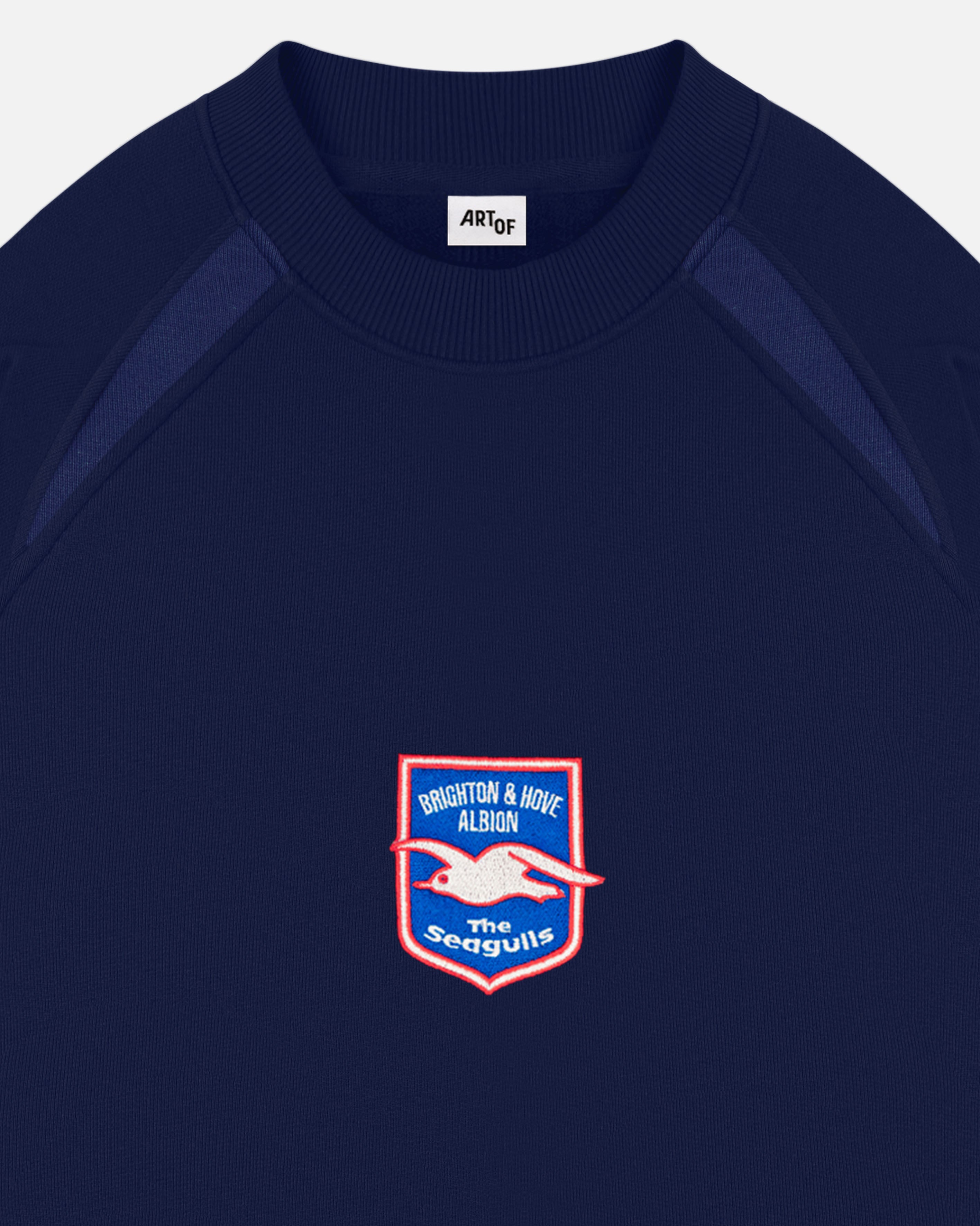 ART OF x Brighton Panelled Navy & Blue Sweat | Shop Football
