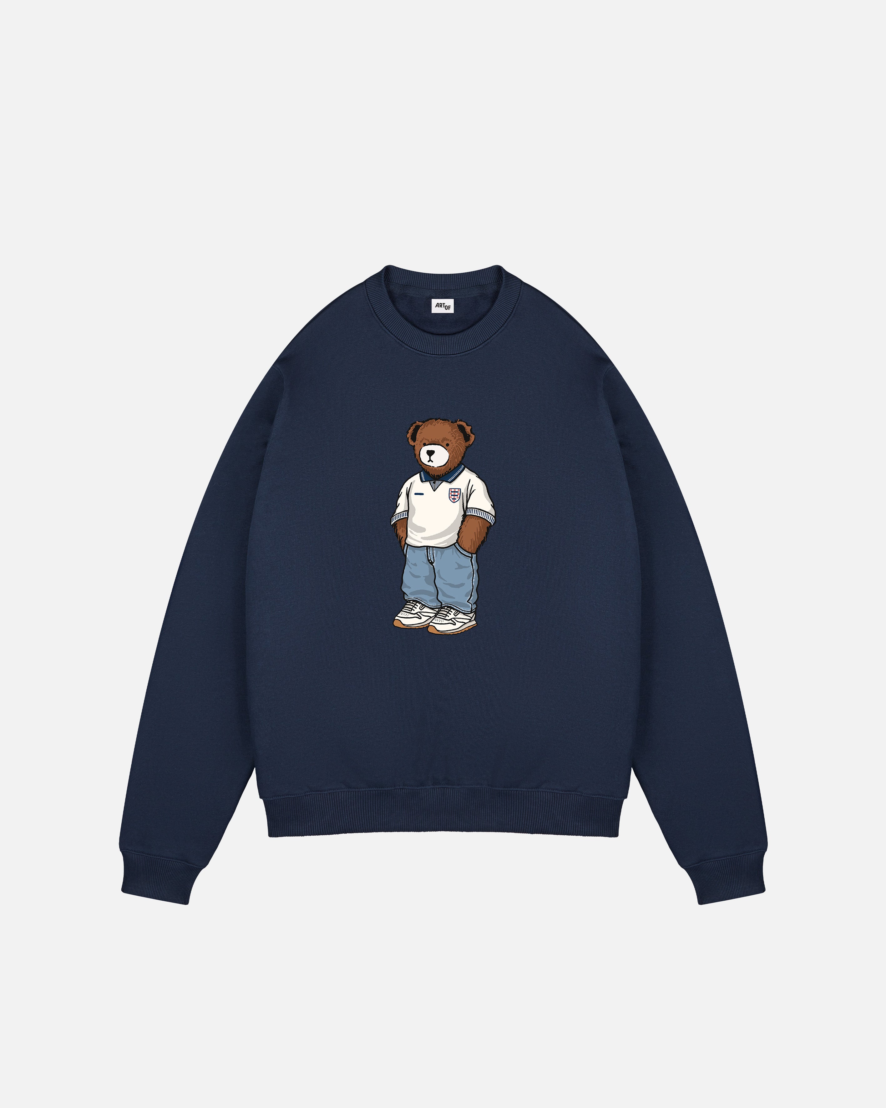 ART OF ENG '90 Pickles Sweat | Navy Printed Football Top
