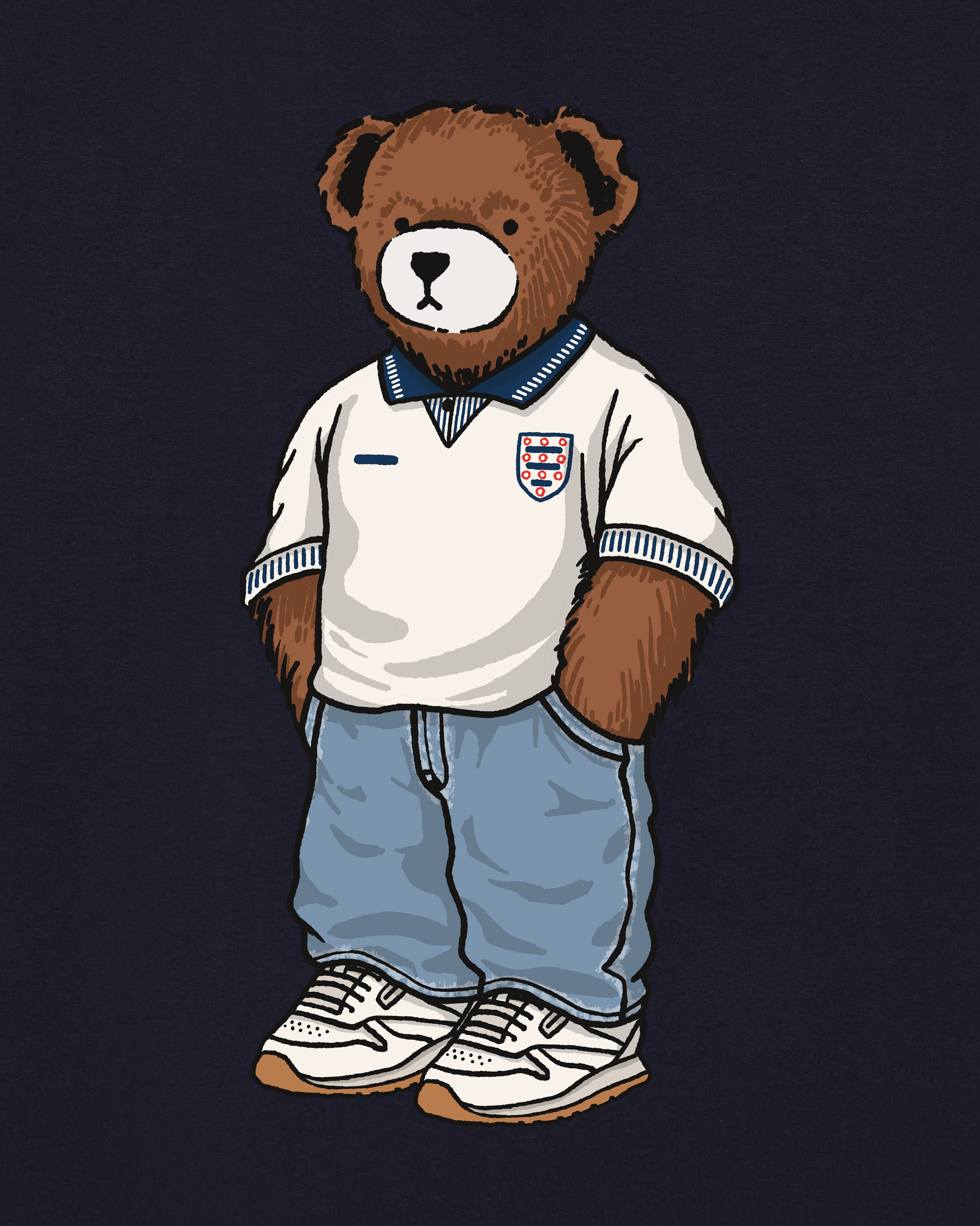 ART OF ENG '90 Pickles Tee | Navy Graphic Football T-shirt