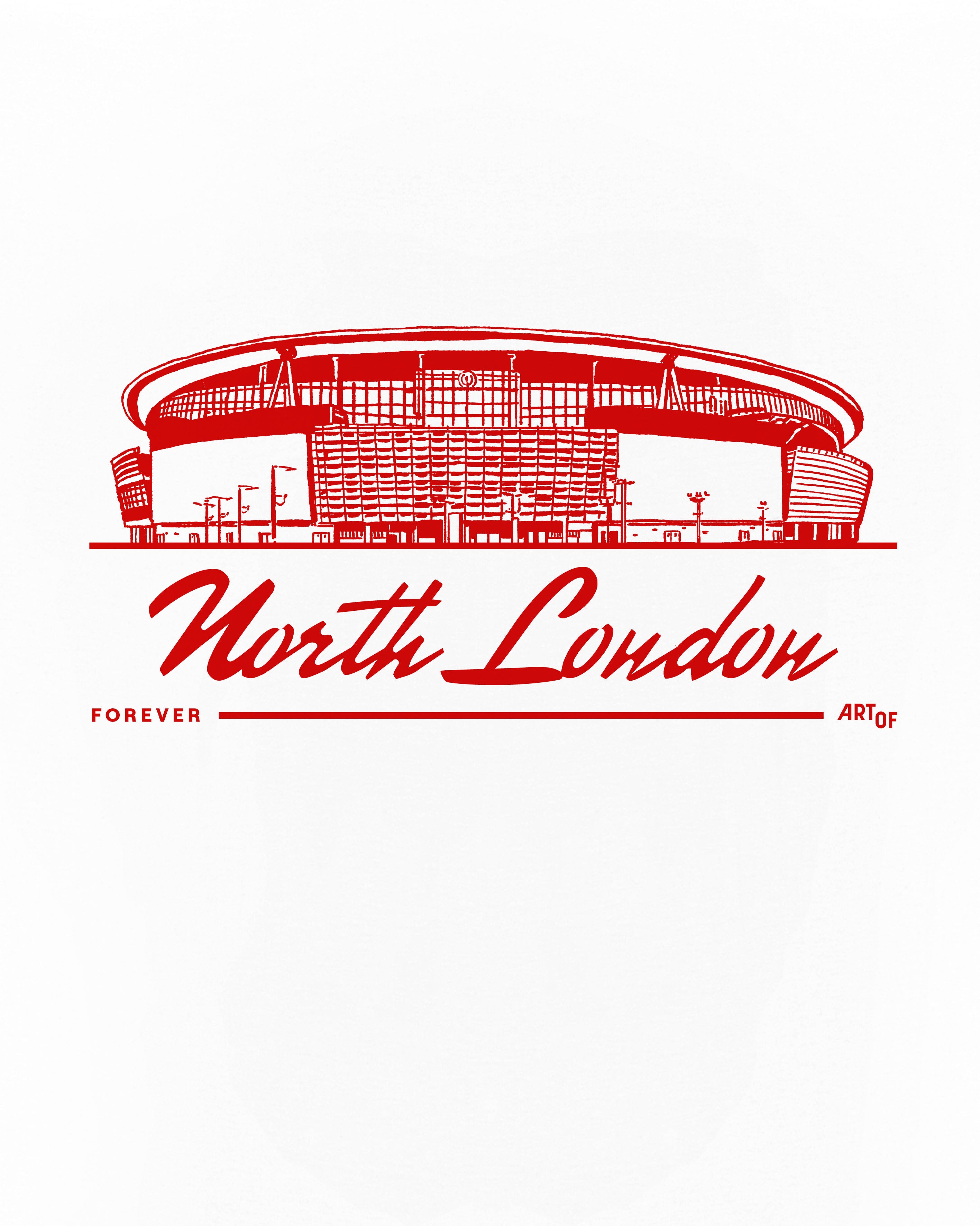 ART OF North London Forever Tee | White Graphic Football T-shirt