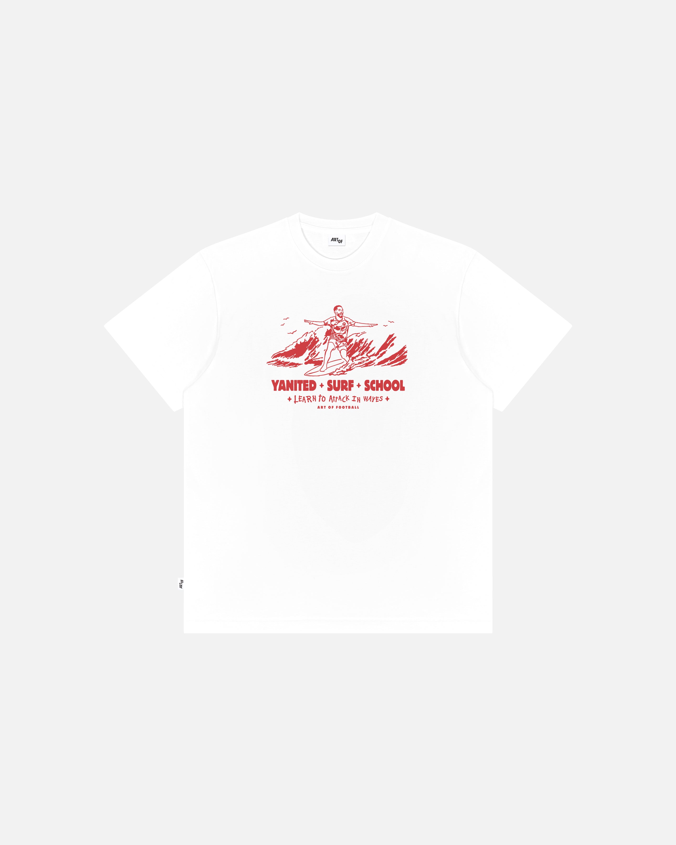 ART OF Yanited Surf School Tee | United White Graphic Football T-shirt