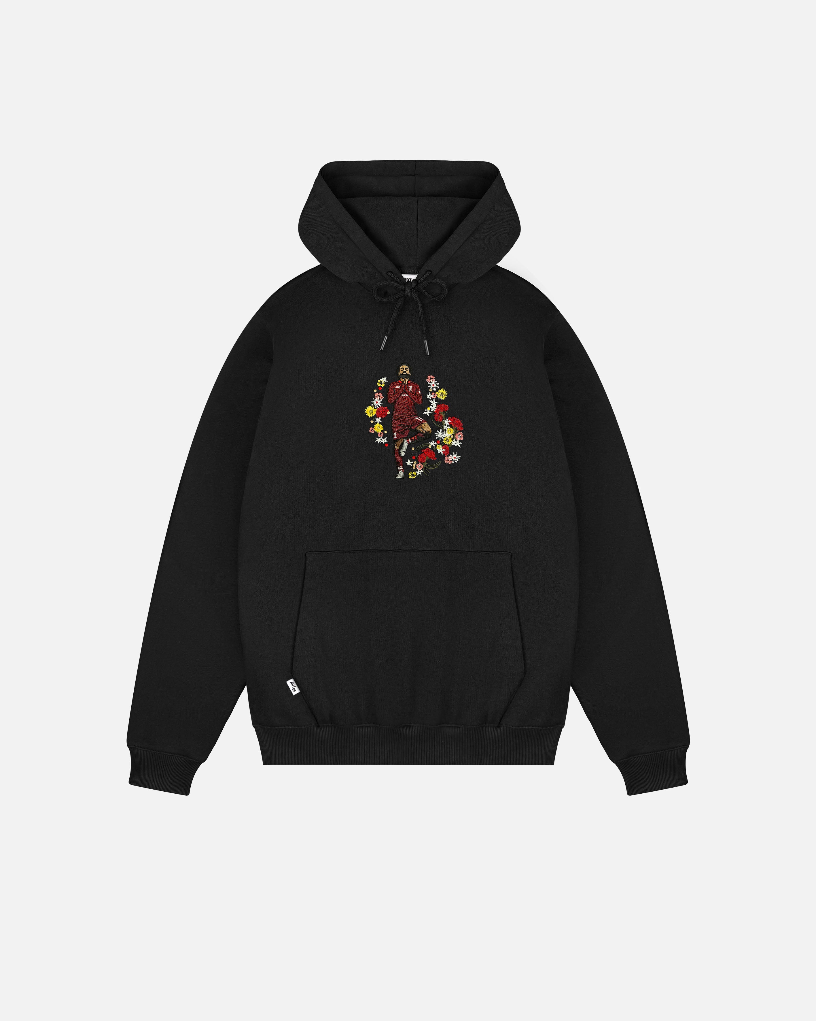 ART OF Flowers For Salah Hoodie | Black Embroidered | Art of Football