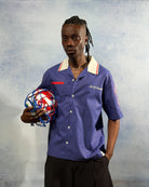 ART OF The Samurai Blue Button Down Shirt | Football Top