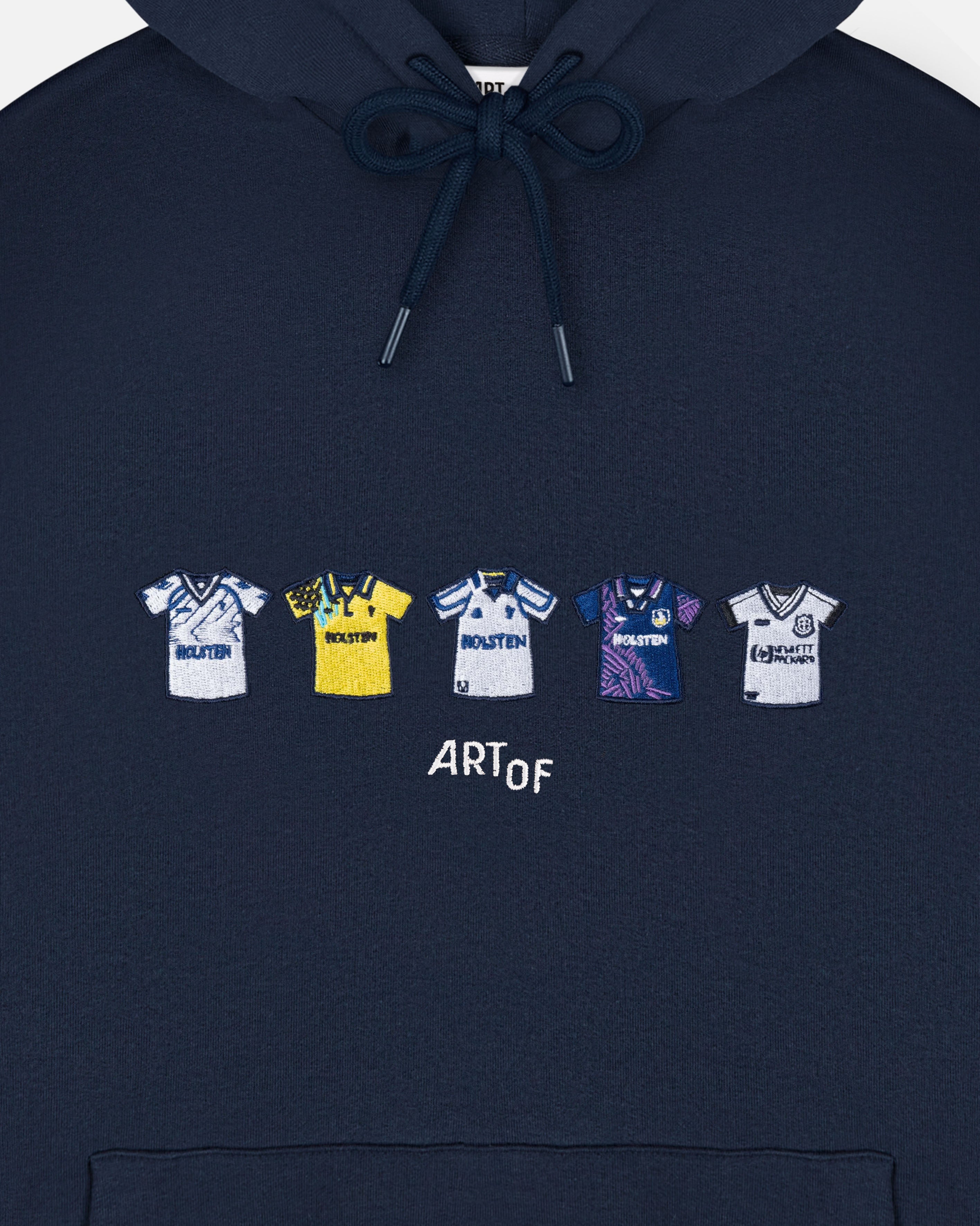 ART OF x THFC Embroidered Classics Navy Hoodie | Shop Football