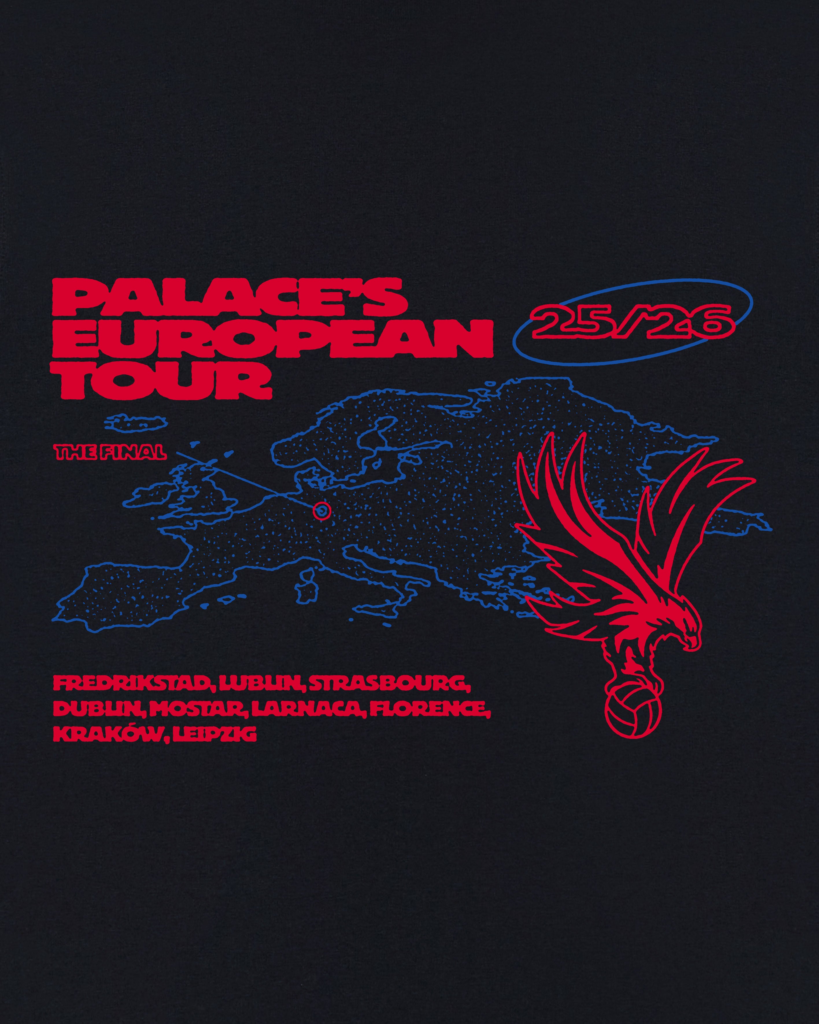 ART OF x Crystal Palace London To Leipzig Tee | Black Football T-shirt