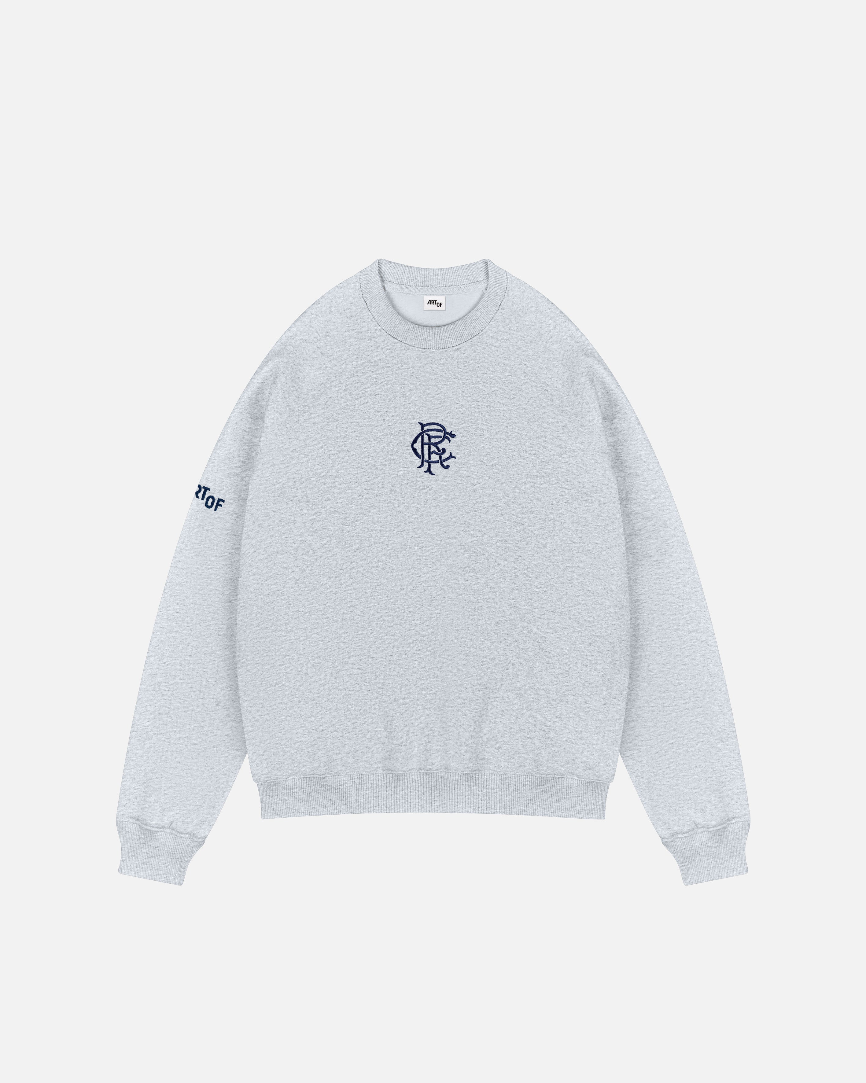 ART OF x Rangers Single Colour Crest Sweat | RFC Grey Football Jumper