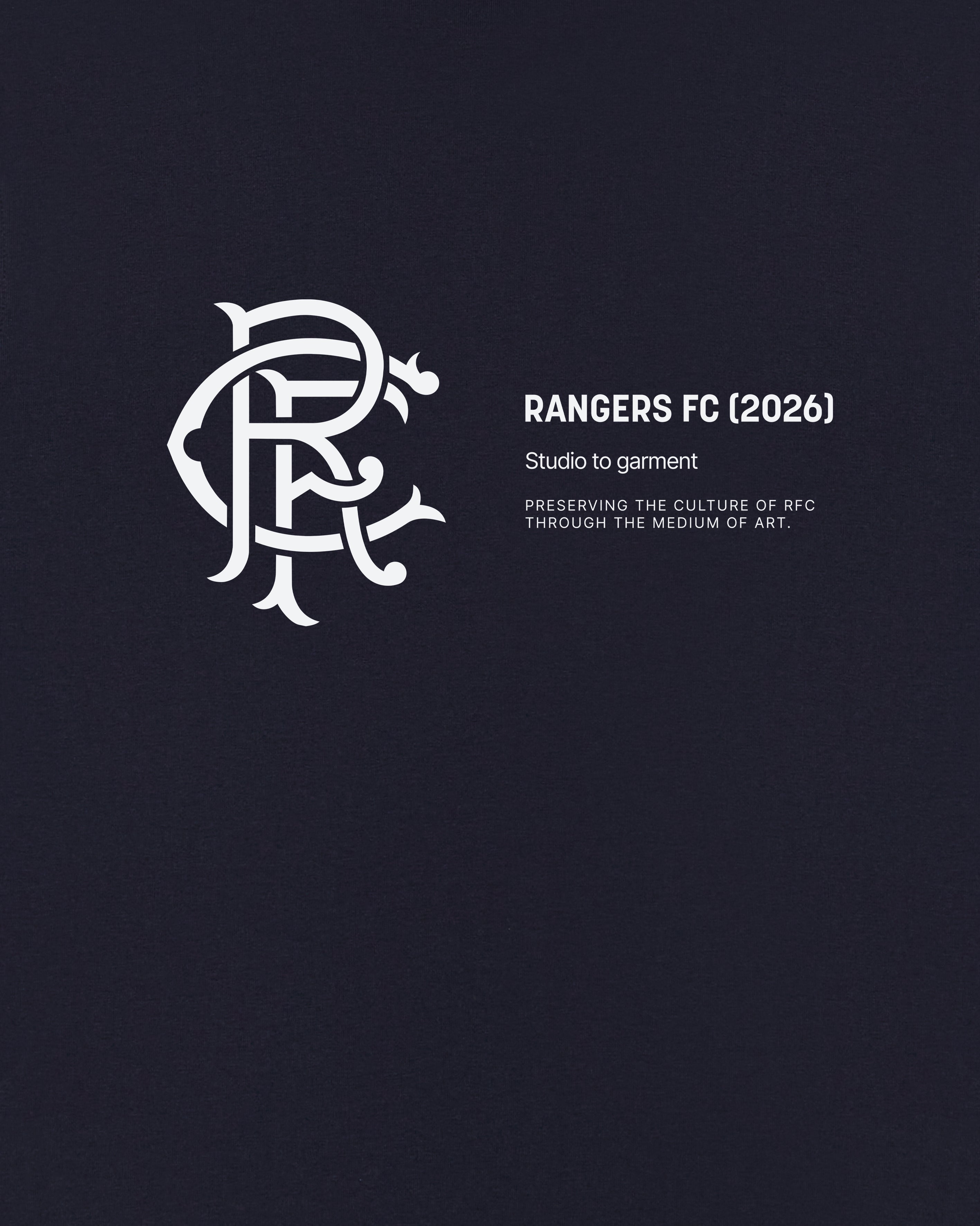 ART OF x Rangers Gallery Tee | Navy Graphic Football T-shirt