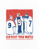 ART OF x CALM - ENG Support Your Mates Tee | White Football T-shirt