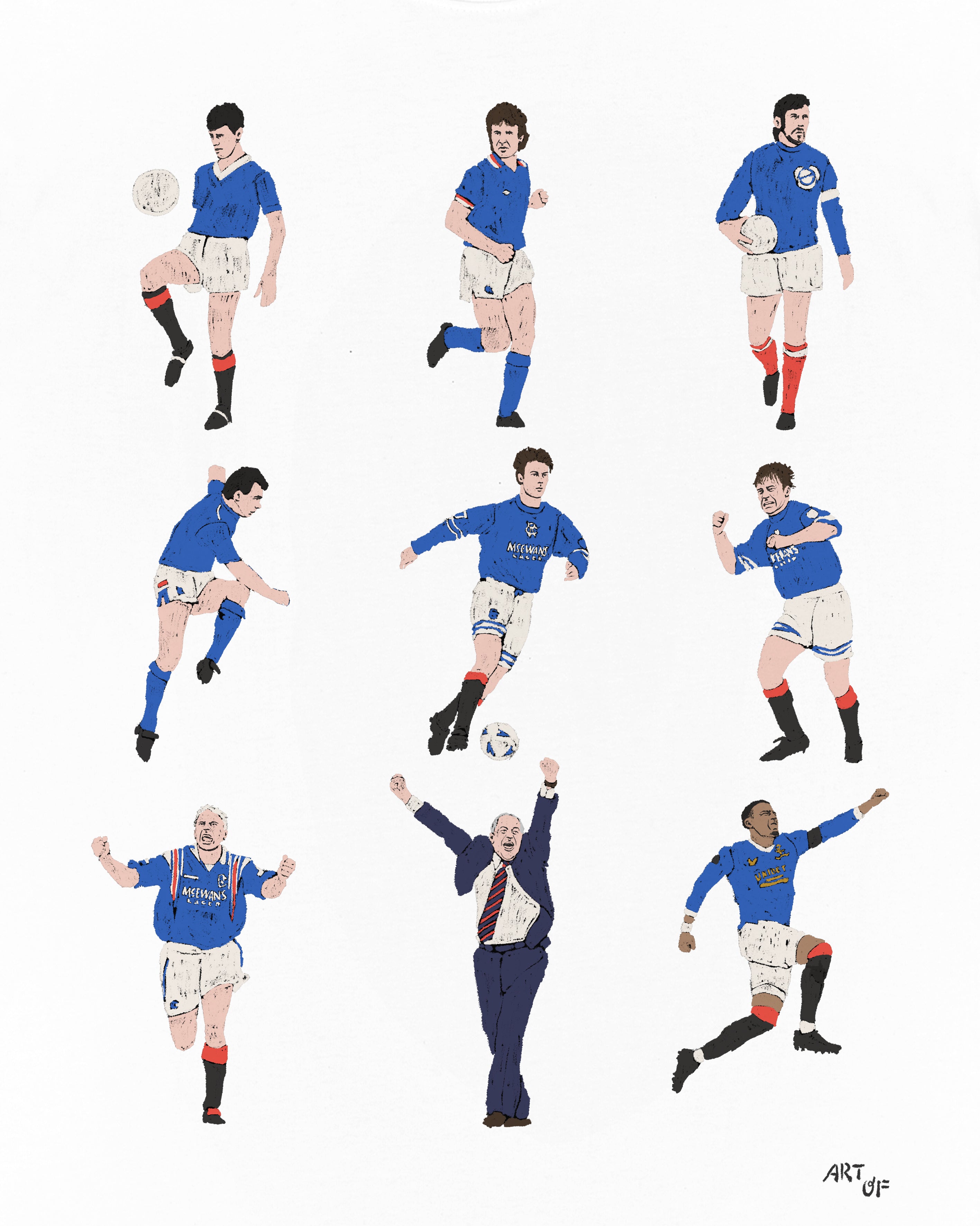 ART OF x Rangers Generations Tee | White Graphic Football T-shirt